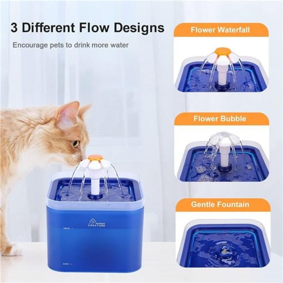 Cat Water Fountain, 67oz/2L Automatic Cat Drinking Fountain, Pet Water Fountain - Picture 4 of 7